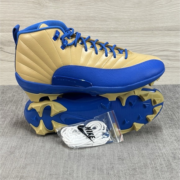 Size 15 Nike Jordan 12 Mid Alpha Menace UCLA Player Edition Football Cleats